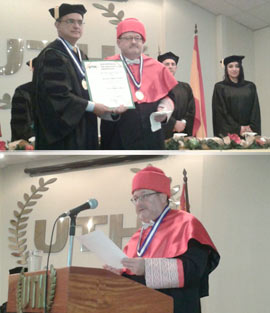 La Universidad Tecnológica de Honduras inviste doctor honoris causa al catedrático de la UJI Juan Luis Gómez Colomer