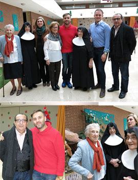 Higinio Mateu felicita la Navidad a los residentes del asilo de Castellón