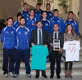 Visita del equipo sénior del Club Voleibol Mediterráneo de Castellón