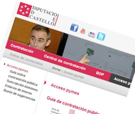 La Diputación crea un espacio web para facilitar el acceso de las Pymes de la provincia a la contratación pública