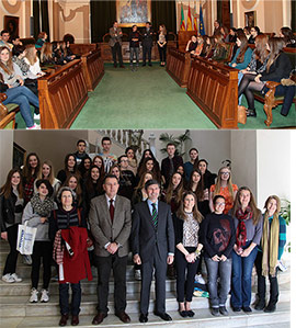 Los alumnos del IES Ribalta visitan el ayuntamiento de Castellón