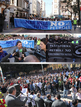 Imágenes de la manifestación para decir no a las prospecciones petrolíferas