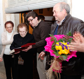 Albocàsser rinde homenaje a la centenaria Patrocinio Melià Segarra