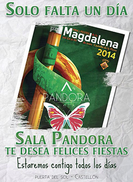 Sala Pandora todos los días contigo en Magdalena
