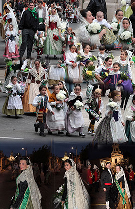 Ofrenda de flores a la Virgen del Lledó