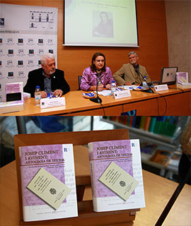 Presentación del libro “Josep Climent i Avinent: antologia de textos” en la Llotja del Cànem
