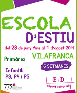 Vilafranca pone en marcha las inscripciones para la escuela de verano