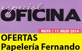 Especial oficinas en Papelería Fernando. Ofertas  mayo y junio