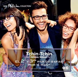 Con tu 1er par de gafas graduadas te llevas un 2º y 3º par también graduado por solo 1€ más. Promoción verano óptica Afflelou