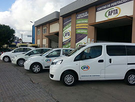 Apta, centro de peritaciones, ofrece a sus clientes vehículos de cortesía