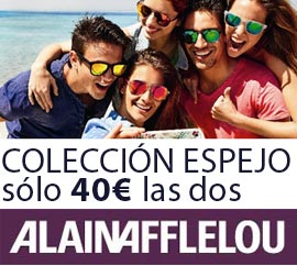 Promoción gafas de sol Alain Afflelou. Nueva colección gafas espejo colores vivos