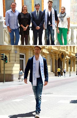 Jorge López en su paseo de despedida por Castellón antes de acudir al certámen Mister Tourism International World representando a España