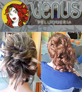 Atrévete con los recogidos de pelo especiales de peluquería Venus de Castellón