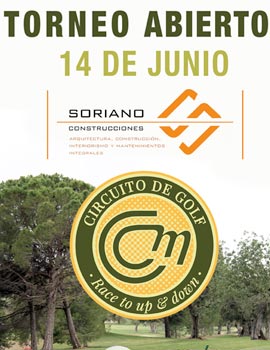 Torneo Abierto de golf dentro del Circuto Race to up & Down para el 14 de junio en el Club de Campo Mediterráneo