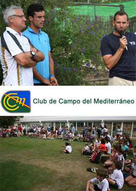 Sergio García y Roberto Bautista presiden la entrega de premios de la escuela deportiva del Club de Campo del Mediterráneo