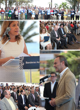 Acto de entrega de las Banderas Azules de la Comunitat Valenciana 2014 en Benicàssim