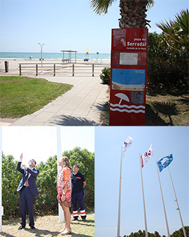 Nueva bandera azul en la playa del Serradal de Castellón