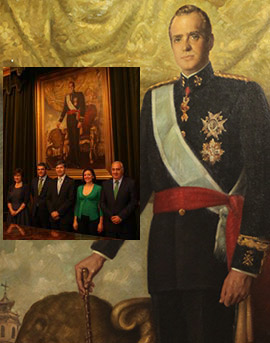 Último día del retrato del rey Juan Carlos I presidiendo el Salón de Plenos del Ayuntamiento de Castellón