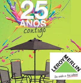 Grandes ofertas en el folleto 25 aniversario de Leroy Merlin