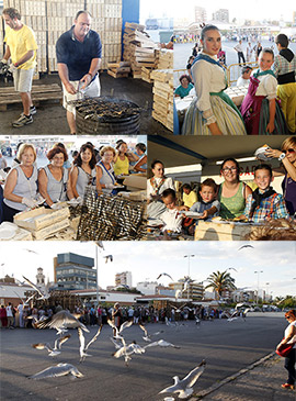 Torrà de la Sardina de las fiestas de Sant Pere del Grao de Castellón