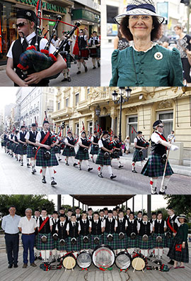 Desfile y concierto de gaiteros escoceses en Castellón