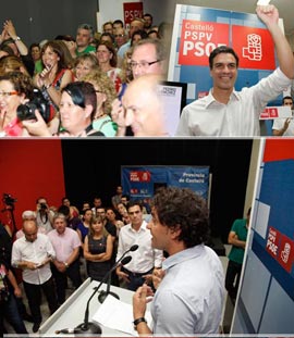 El candidato a la Secretaria General del PSOE, Pedro Sánchez, en Castellón
