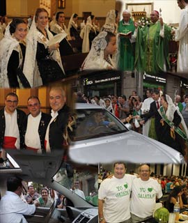 Día de San Cristófol en Castellón con la bendición de coches