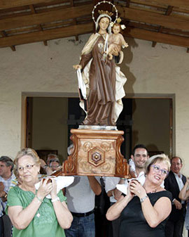 Celebración de la festividad de la ermita del Carmen en Castellón