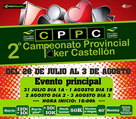 II Campeonato Provincial de Poker de Castellón en el Gran Casino