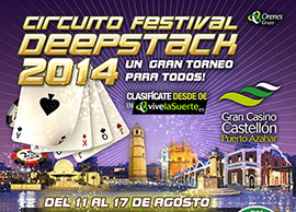 El Gran Casino Castellón se convierte en visita obligada en agosto con el Circuito Festival Deepstack