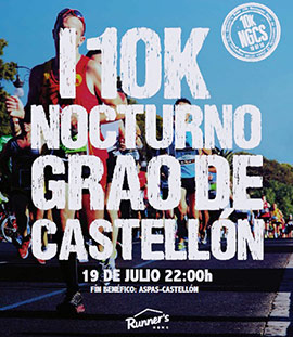 I 10K nocturno en el Grao de Castellón, sábado 19 de julio