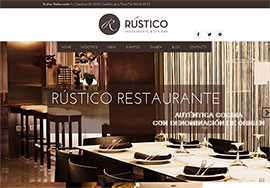 Nueva web de Rústico restaurante & gin bar