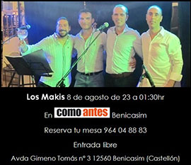 Actuación de Los Makis en como antes Benicàssim, viernes 8 de agosto