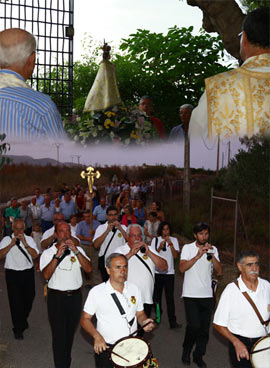 Misa y procesión en Sant Francesc de la Font