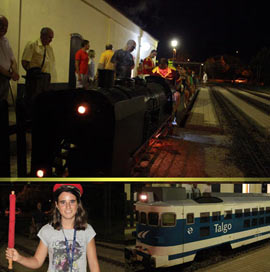 Los trenes en miniatura de Benicàssim el pasado viernes por la noche