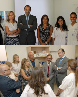 El conseller de sanidad, Manuel Llombart, visita junto a la alcaldesa,  Susana Marqués, los consultorios benicenses