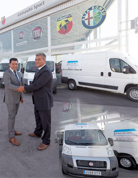 Comauto entrega una flota compuesta por 14 unidades de la nueva furgoneta Fiat Ducato a la empresa Andacar 2000