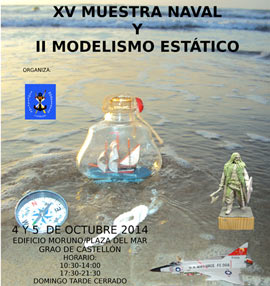 Próxima XV Muestra Naval y II Feria de Modelismo Estático en Castellón