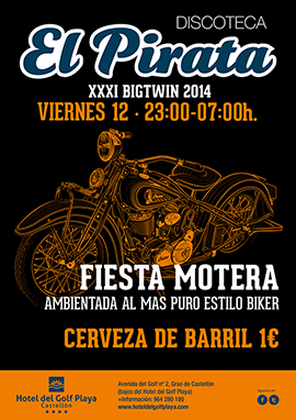 Fiesta Biker en la discoteca El Pirata