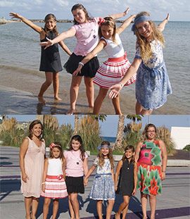 Divertido reportaje fotográfico de la reina y damas infantiles de Benicàssim