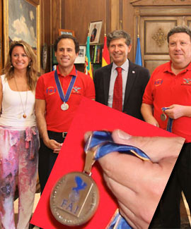 Yuri Rabassa, subcampeón del mundo absoluto de aterrizaje, visita al Alcalde