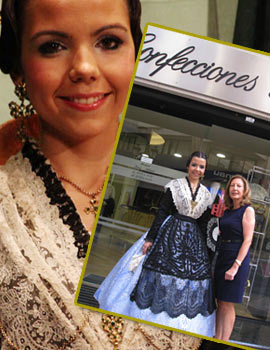 Un traje excepcional de Alejandrina Confecciones Pitarch para Andrea Barrera, Na Violant 2015