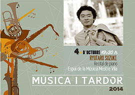 Concierto del pianista Ryutaro Suzuki en el ciclo Música i Tardor de Benicàssim