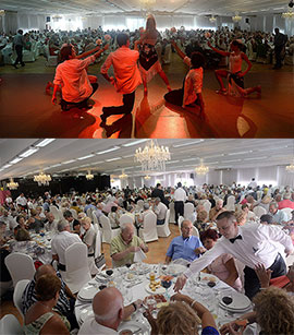 La gente mayor de Oropesa celebra su comida de hermandad en Marina d’Or