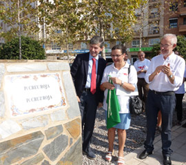 Acto de inauguración de la Plaza Cruz Roja en Castellón