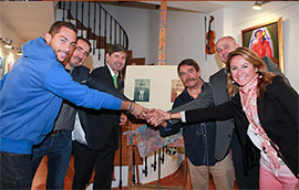 Bolumar realiza el grabado con motivo del 90 aniversario del CD Castellón