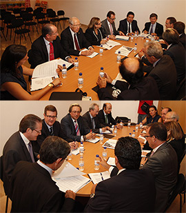 Reunión de los miembros de la Plataforma Pro AVE de Castellón