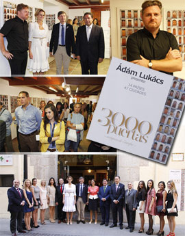 Inauguración de la exposición 3.000 puertas del fotógrafo húngaro Ádám Lukács con la presencia de la embajadora de Hungría