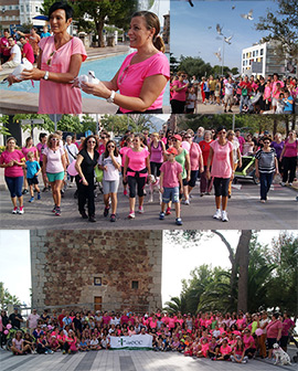 Marcha contra el cáncer de mama en Benicàssim