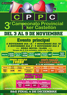 La tercera edición del CPPC se celebrará la primera semana de noviembre en el Gran Casino Castellón